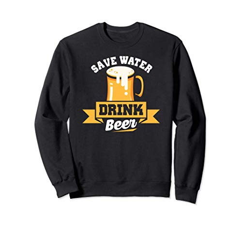 Save Water, Drink Beer Funny Beer Drinking Pun Joke camisola, Preto, S