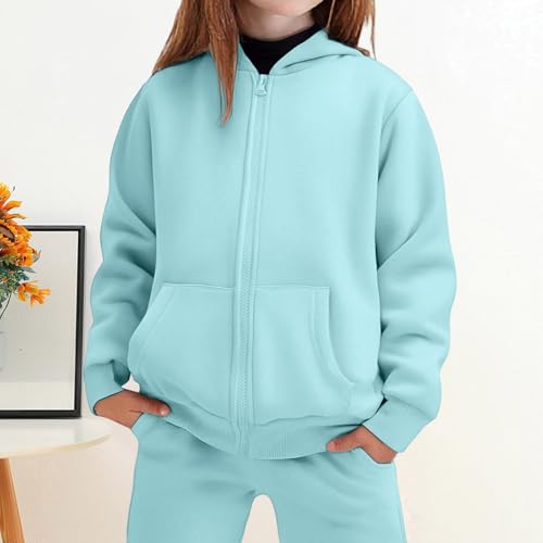 Hoodies For Girls 2 Piece Tracksuit Fashion School Outfits Zip Athletic Sets Joggers Sets Sweatsuit With Pockets2