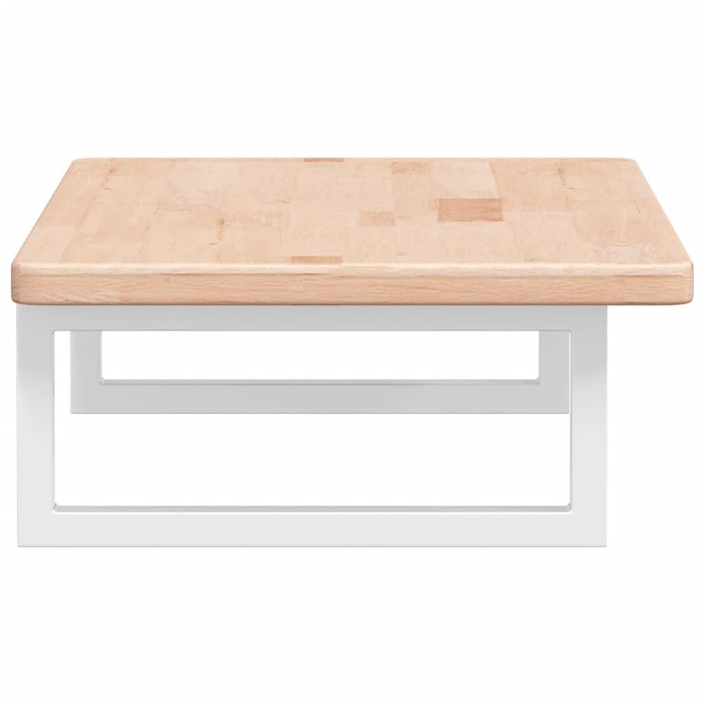 Piano per lavabo in legno di rovere massiccio con supporto in acciaio, 80 x 40 x 2,5 cm, salvaspazio, montaggio a parete, stabile, per WC degli ospiti