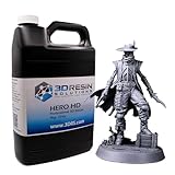 3DRS Hero HD Proffesional Tough 3D Printing Resin, Grey, Low Warp, High Detail, Multi-Purpose, Table Top, RPG, Functional Parts, 405nm LCD/DLP – Low Odor, Durable, Fast Printing (4kg)