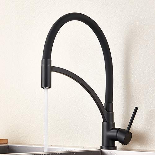 Mitigeur monté sur pont chaud et froid double bec flexible