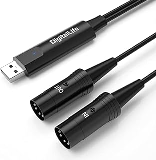 DigitalLife USB to MIDI Interface Converter Adapter (5-Pin, 1 in/Out)