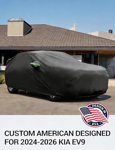 Image of Proadsy Custom Fit 2024-2026 Kia EV9 Car Cover Waterproof UV Sun Outdoor | UV-Blocking Waterproof With Soft Lining Prevents Leaks & Scratches. Perfect For Sunny, Snowy Outdoor Parking, Garage Storage