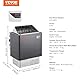 VEVOR Saunaofen, 8 kW, 400 V 3N tragbare Saunaheizung für drinnen & draußen mit 3-Stunden-Timer, digitaler Steuerung für 8–12 m³ großes Zuhause, gewerbliche Nutzung in Hotel-Spa-Duschen, max. 110 °C
