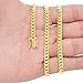 Nuragold 18K Real Yellow Gold Solid Miami Cuban Link Chain Necklace 16