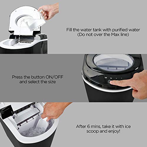 Caynel máquina para hielo portátil de encimera miniatura 7