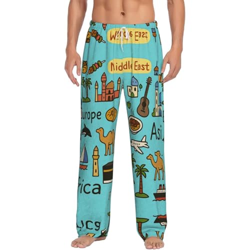Pantalon pyjama homme chaud en flanelle douce avec poches et taille élastique