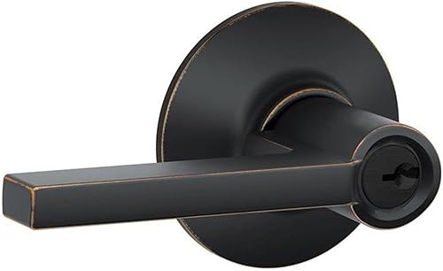 Miniatura 56 de Schlage F10 LAT 622 COL Latitude Collins - Palanca de paso para pasillo interior y armario, color negro mate