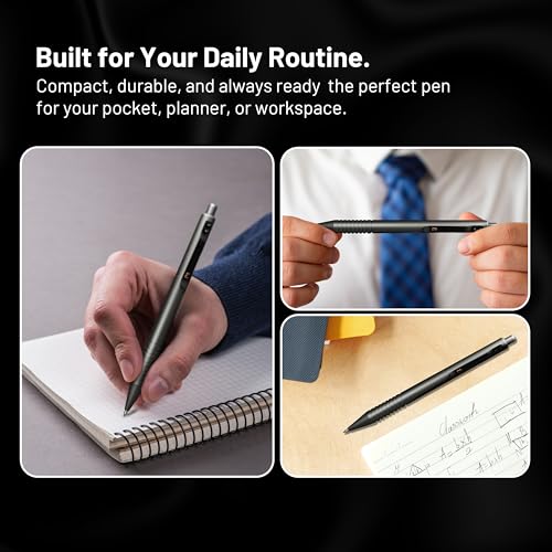 Bolígrafo recargable Everyman Gunmetal 0.7mm tinta negra miniatura 6