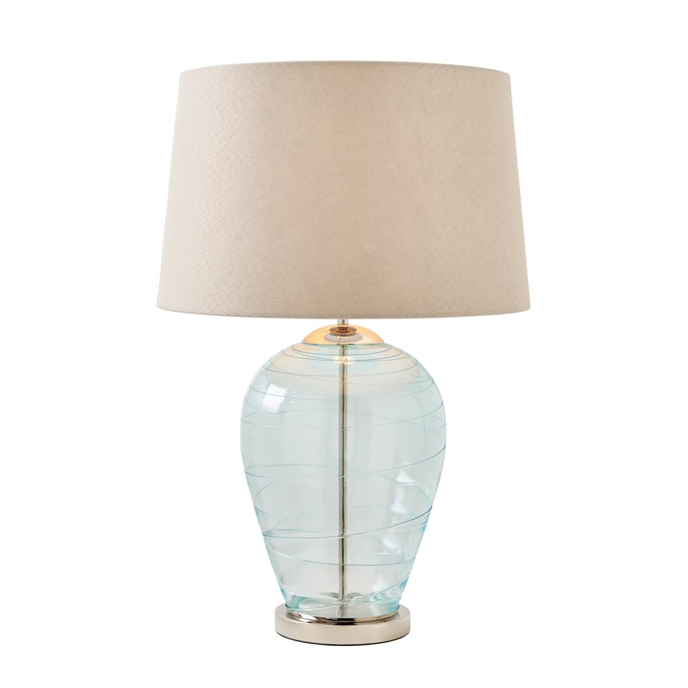 LITECRAFT Visconte Sarno Table Lamp Base with Ivory Tapered Shade - (Blue)