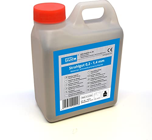Güde 40004 Strahlgut 0,2-1,4 mm 1,5 kg (zum Strahlen von Metallen, Holz, Fassaden uvm., wiederverwendbares Material)