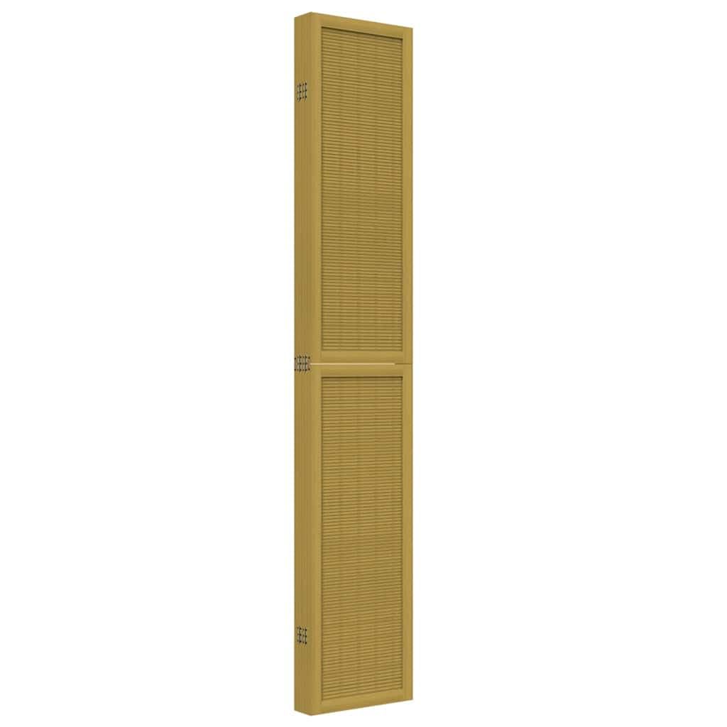 Lot de 6 séparateurs de pièce en bois massif de paulownia et bambou - 210 x 220 cm - Paravent pliable - Pour salon, chambre à coucher, bureau, intimité