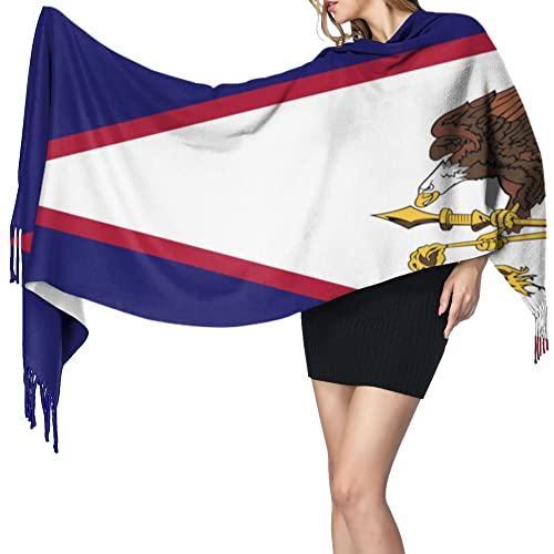 Serbian flag Womens Winter Scarf Cashmere Feel Shawl Wrap Soft Warm Blanket Scarves Fringe Scarf