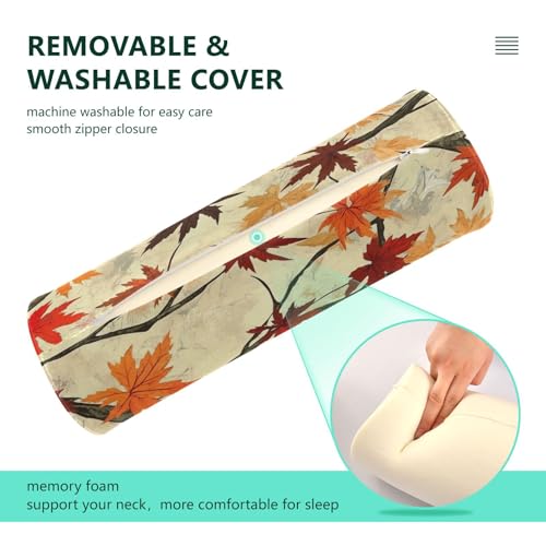 Coussin rond rétro feuilles d'érable pour décorer un fauteuil de salon