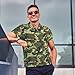 JBYJBX Green Military Camo Print Polo Shirts Breathable Comfortable Men's Short Sleeve Summer Fathers Day More