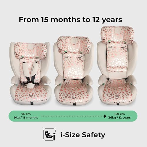 My Babiie MBCS75 Toddler to Booster R129 Child Car Seat - ISOFIX with Top Tether, Harness, 76-150cm (Approx. 9-36kg, 15 Months - 12 Years), i-Size, Group 1/2/3, Adjustable, Forward Facing - Pink - Image 6