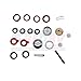 Karbay Carburetor Repair Kit For 18-7046 439076 with Float Johnson Evinrude Twin Carb Rebuild Kit V4 85 90 100 115 125 140 HP (Using Fluorelastomer)