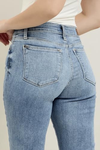 Judy Blue Mid Rise Bleach Wash Boyfriend Jeans- Ivory Gem4