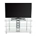 King Mueble TV Cristal Transprente,3 Estantes, Televisores Curvos LCD LED OLED, Ancho...