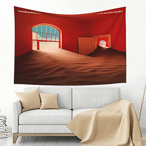 Ttoils Tame Music Impala Singer Band The Slow Rush Tapestry Art Wall Hanging Aesthetic Tapestries Room Decor For Bedroom Dorm Living Room 60X40Inch #TOP1