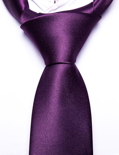 Image of Barry.Wang Boys Ties Pre-Tied Satin Solid Color Kids Tie Pocket Square Set Adjustable Formal Necktie Graduation School