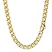Produktbild PROSTEEL Herren Halskette Edelstahl Panzerkette 9mm Breite schwer Glieder Link Gliederkette Herren Hip-Hop Kette, 61CM lang, Gold