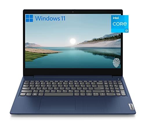 Lenovo Ideapad 3i Laptop, 15.6" FHD Display, 11th Gen Intel Core i3-1115G4, 8GB RAM, 128GB PCIe SSD, Webcam, HDMI, Wi-Fi, Fingerprint Reader, Bluetooth, Windows 11 Home, Abyss Blue by Lenovo - Used condition