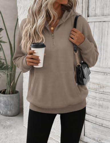 Image of Zeagoo Hoodies for Women Half Zip Up Oversized Sweatshirt Fall Clothes 2026