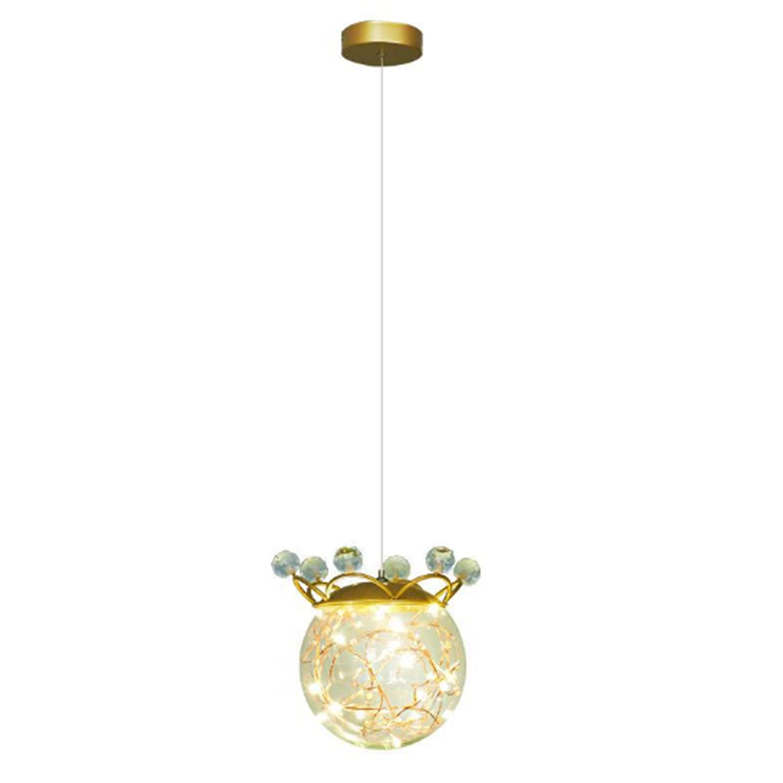 Lustre en cristal étoilé LED suspendu pour îlot de cuisine et salle à manger