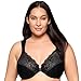Posture Back Front-Closure Plus Size Wonderwire Lace Bra Underwire #1255 Black