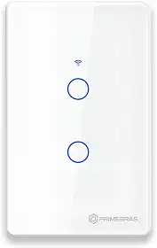Interruptor Smart Wifi Inteligente Touch Primebras 2 Botões Branco