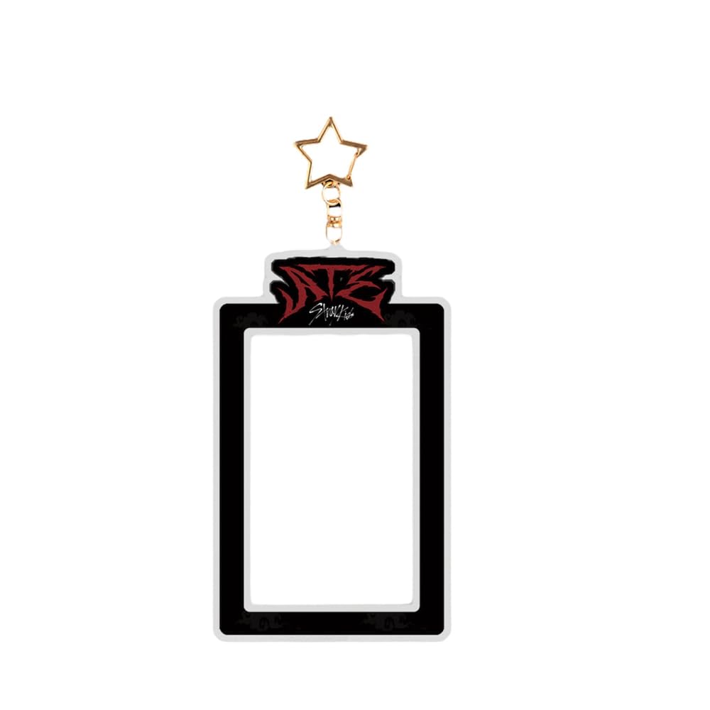 FATKAKI Kpop Stray Kids Album PhotoCard Holder Acrylic Keychain ATE Noeasy Go Live Photo Frame Small Card Storage (ATE)