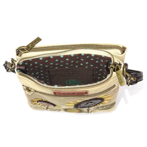 Image of CHALA Double Pocket Xbody Women RFID Protected Canvas Crossody Purse with Adjustable Strap | Double Pocket