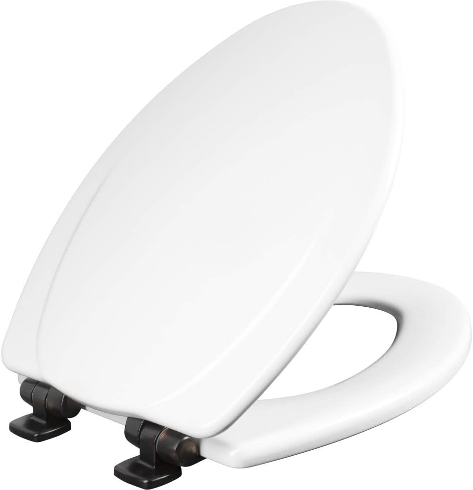 Black Friday Clearance Mayfair 130ORSL 000 Chrome Will Slow Close and Never Come Loose Toilet Seat, 1 Pack - ELONGATED, White - Oil Rubbed Bronze Hinges Black Friday Clearance Mayfair 130ORSL 000 Chrome Will Slow Close and Never Come Loose Toilet Seat, 1 Pack - ELONGATED, White - Oil Rubbed Bronze Hinges