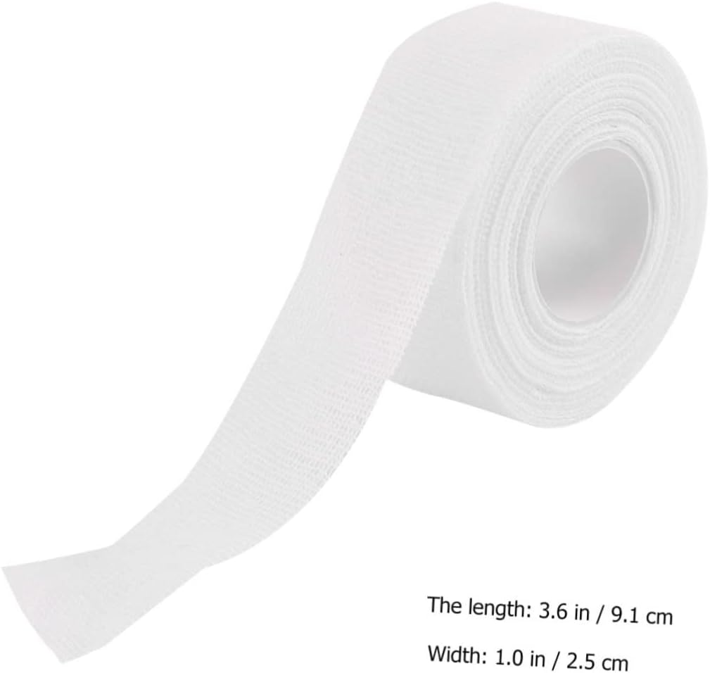 5PCS White Cotton Elastic Self-Adhesive Bandages Sports Tape for Men Women Breathable Protective Wraps for Athletic Support and First Aid