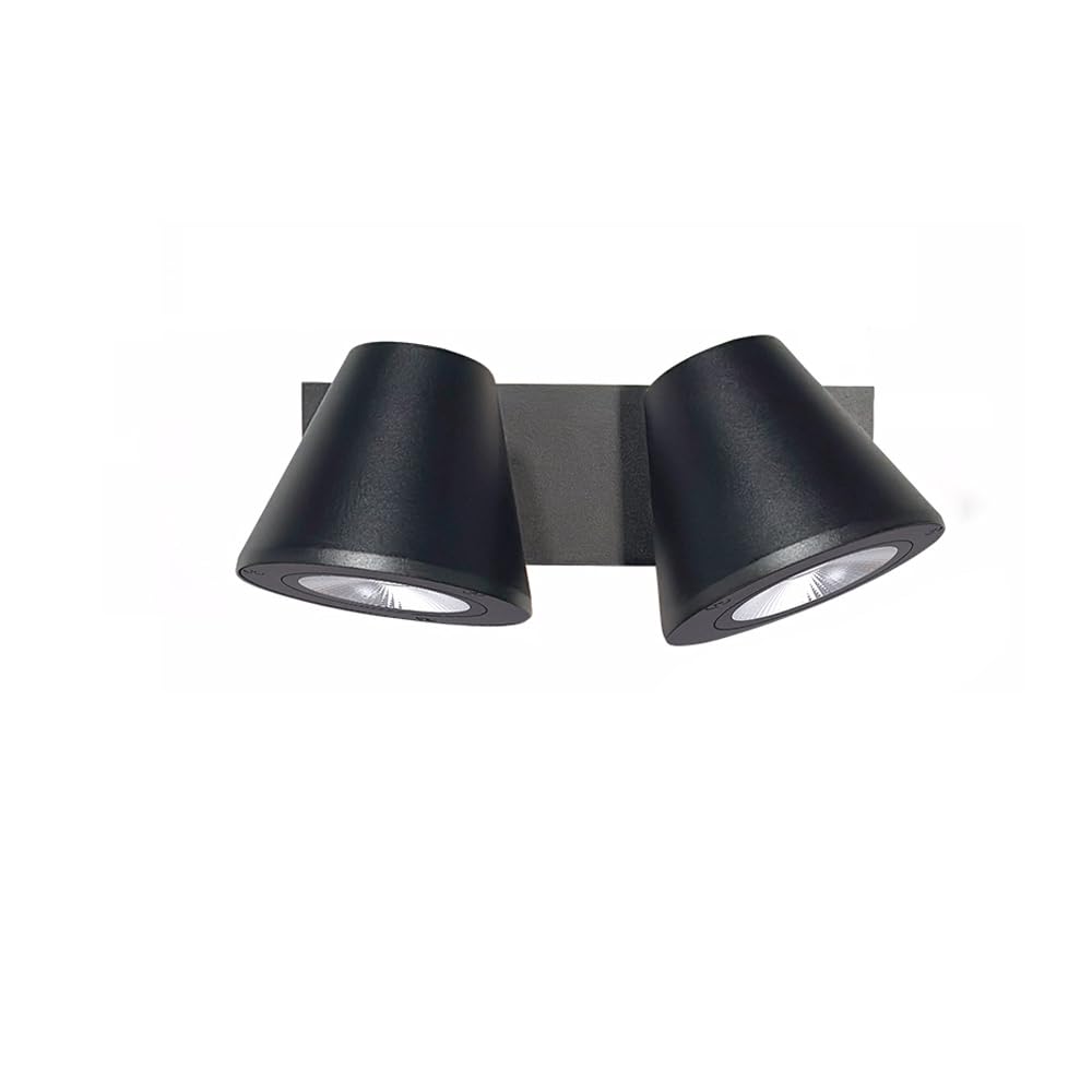 UDPOIUYT Outdoor Wall Lantern, Outdoor IP65 Waterproof Wall Sconce Double Head 180 Degree Rotatable LED Courtyard Light