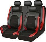 XYZASC Housse de siège Auto pour Peugeot 106 205 206 206 S 206 SW 206Cc 207 207Cc 207 SW 208Housses/accessoires de Protection pour Voiture,Rouge