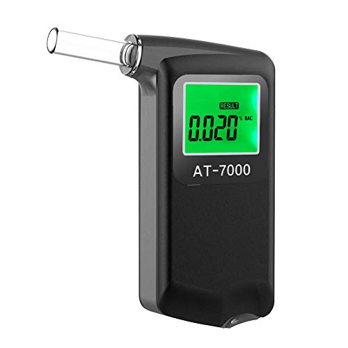 Furhead 2.0 Breathalyzer Portable Professional Breath Alcohol Tester with Digital LCD Display Breath Analyzer High Quality with 5 Mouthpiece