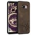 Produktbild kalibri Samsung Galaxy S8 Leder Hülle - Handyhülle Cover - Handy Hardcover Schutzhülle für Samsung Galaxy S8 - Kompass Vintage Design Braun