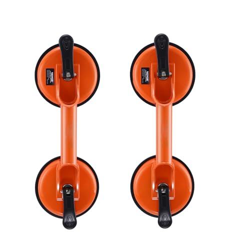 VEVOR Glass Suction Cup, 4.7" 2 Pack 330 lbs Load Capacity, Vacuum Suction Cup with Aluminum Handle, Heavy Duty Industrial Suction Cup Lifter Tool for Glass, Granite, Tile, Metal, Wood Panel Lifting by VEVOR - Image 9
