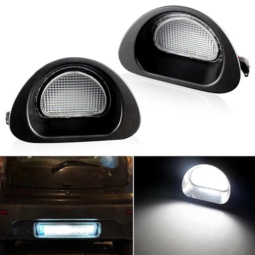 Luces matrícula 2 uds LED para solucionar bombillas fundidas en Peugeot 107 7