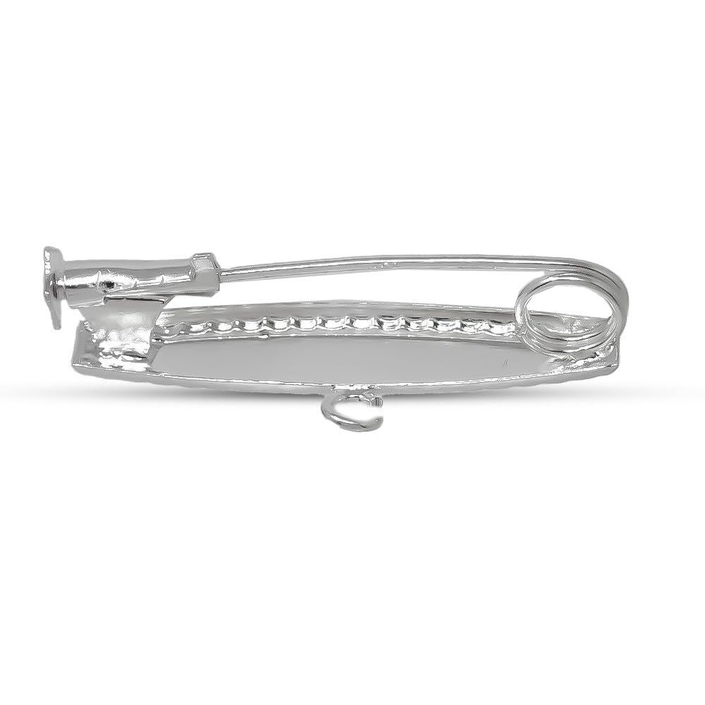 Alfiler Plata Ley 925m broche bebé 3cm forma ovalada