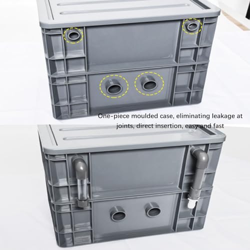 Filtry do akwarium, skrzynka filtrująca do akwarium, zewnętrzny 2/3 poziomy system obiegu wody DIY, duży zestaw filtrów do stawów akwariowych, zbiorników rybnych, pudełko obrotowe filtr do akwarium