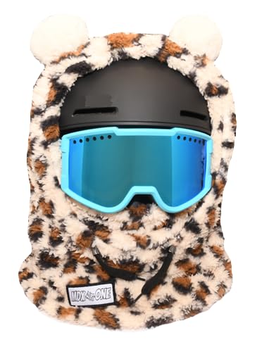 Image of MDXONE Kids Ski Balaclava Pompoms | Soft Fluffy 2 inch Attachments Winter Balaclavas Cute Snowboard Accessories