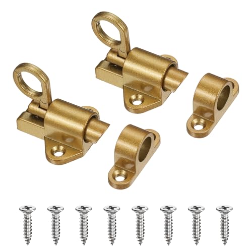 M METERXITY 2-Pack Self-Closing Latches, Resilient Bolt Latch, Gold