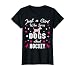 Just A Girl Who Loves Dogs and Ice Hockey Gifts for Girls T-Shirt