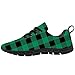 Funny Buffalo Plaid Shoes Womens Mens Cute Tennis Shoes Lightweight Running Walking Sneakers Gifts for Him Her,Green,Size 8 Men,9.5 Women