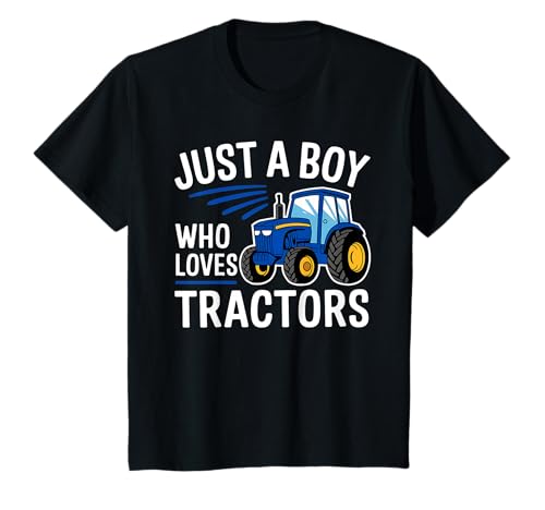 Niños Solo un niño que ama los tractores Bonangber para niños pequeños Camiseta