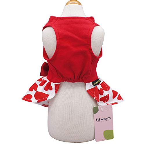 Fitwarm Valentines Day Be My Pawlentines Dog Dresses Puppy Party Costumes Doggie Shirts Cat Outfits Red Medium #TOP4