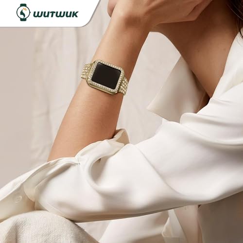 wutwuk Compatible Bling Apple Watch Straps 42mm(Series 11/10) with Bling Case - Image 2